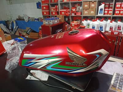 CG 125 RED FUEL TANK AND TAPPY