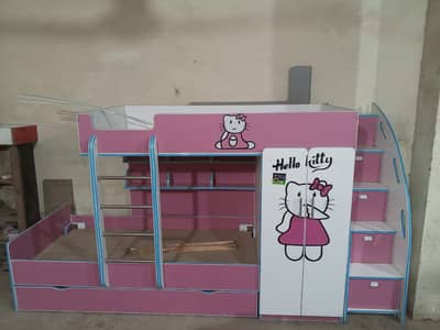 Bunk bed | Triple bed | kids bed | wooden Bunk bed | kids Furniture