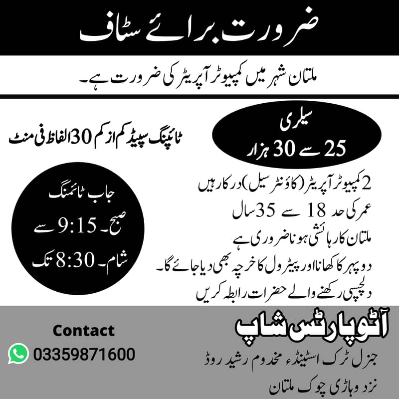 Computer Operator Job 0