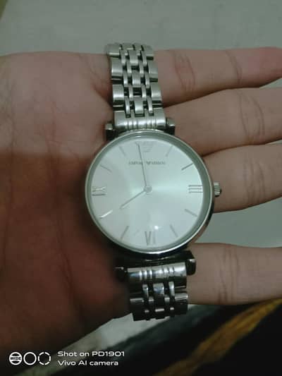 Emporio Armani Ladies Watch AR1876 - Original Silver Edition