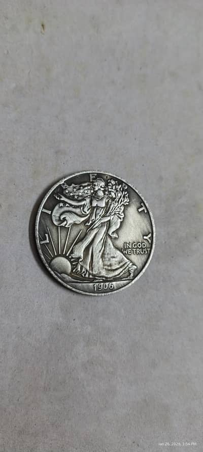 USA Walking Liberty Rare 1906 Dollar Coin, USA Old & Antique Coin