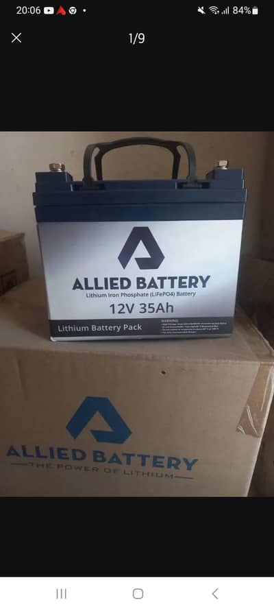 12 V 35 Amp Lithium Battery
