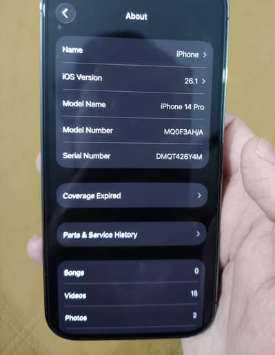 iPhone 14 pro 128GB Non PTA Factory unlocked  03161413716