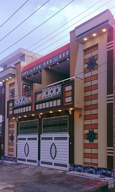 Rafi Qamar Road canal view New brand luxury 3.50 marly double story house for sale