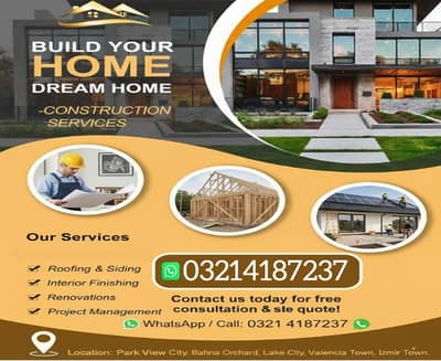 Construction Services / Grey Structure / house Finishing Work