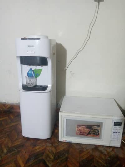 water dispenser and microwave