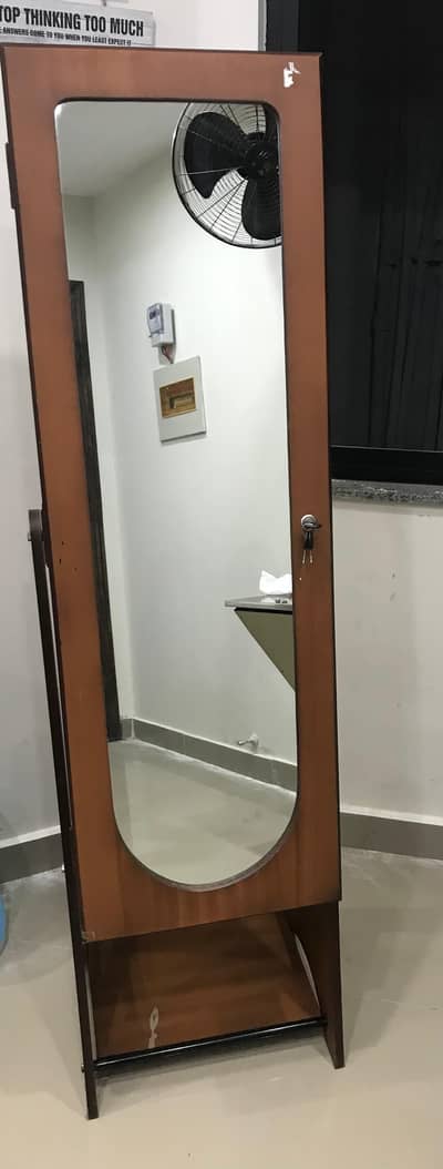 Wooden standing full size mirror