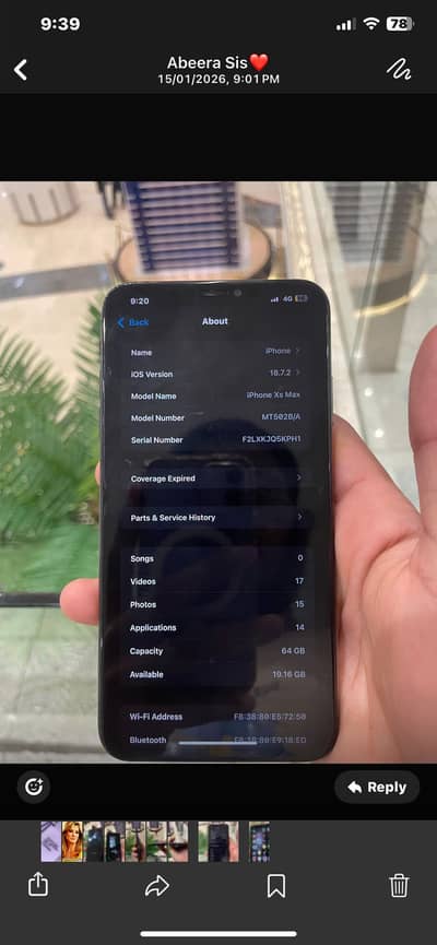Iphone xs max (sim working)