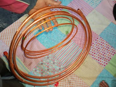 pure 22 gauge copper pipe 1/2 and 1/4  pipe size