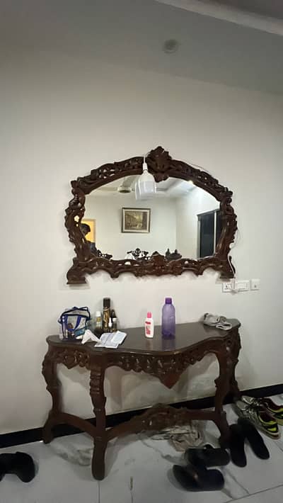 Wooden entry console