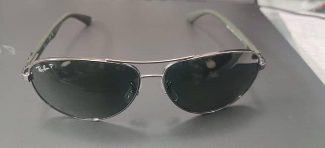 Ray Ban RB8313 Aviator Gunmetal Green Sunglasses