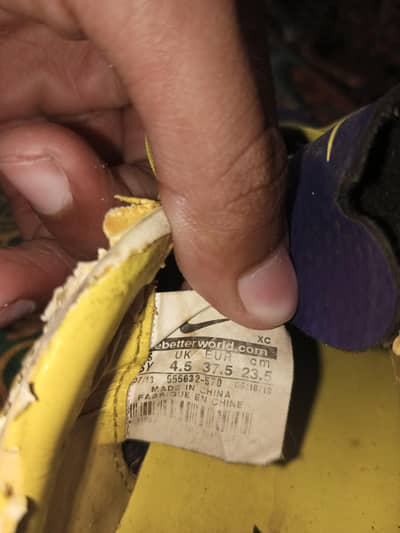 Nike Mercurial Football Shoes - Purple & Neon Yellow (Good Condition)