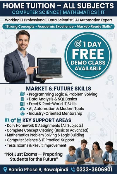 Future-Ready Home Tuition: Professional Mentorship in Bahria Phase 8