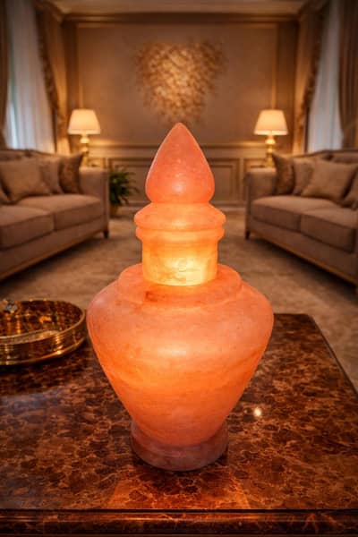 Handmade Himalayan Salt Vase Lamp – Premium Decorative Night Lamp