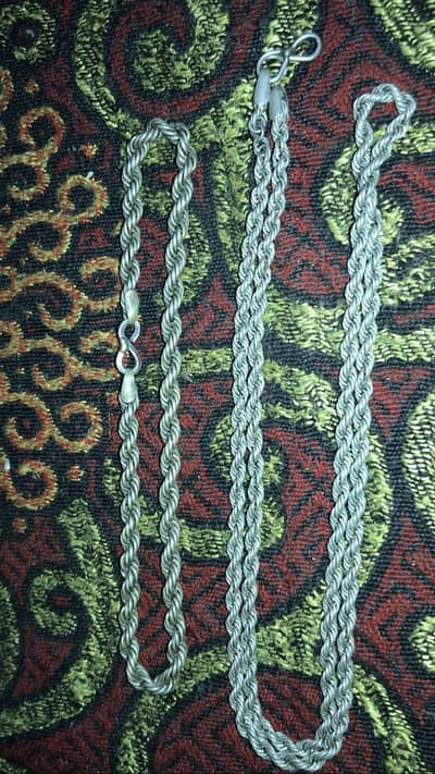 Silver chain & braclate  pure Chandi for sall