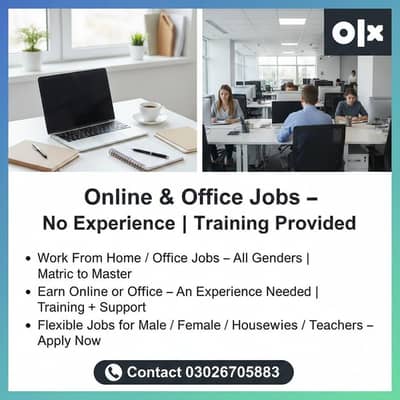 online and office base jobs