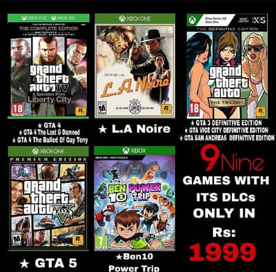 9 Games for Xbox console just in 2000