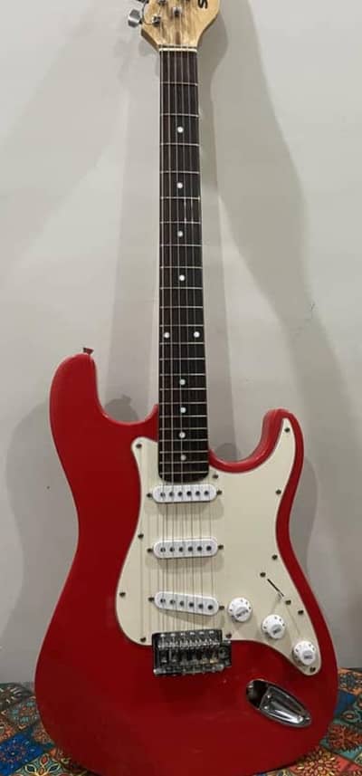 electric guitar red