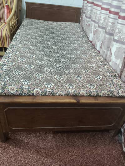 single bed pure genuine wood  for sale two pieces