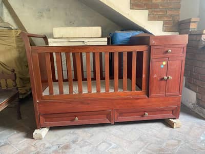 Custom-built Wooden Baby Cot