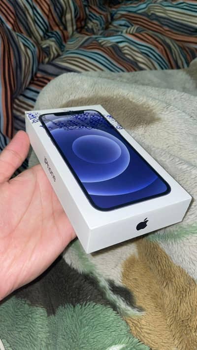 I PHONE 12  ( 64 GB )  BLACK/DEEP BLUE COLOUR