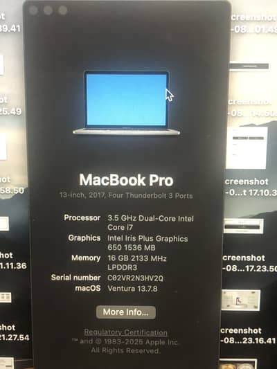 MacBook pro 2017 (touchbar)