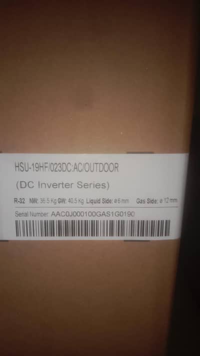 hair triple inverter 1.5 ton ac HSU 19 HFCS box pack fore sale