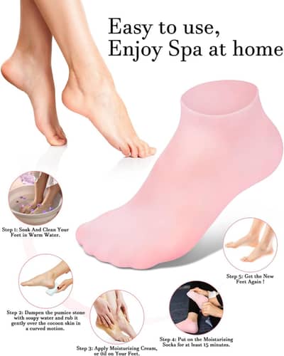 Silicone Socks for repairing Dry Cracked Heels Softening Calluses