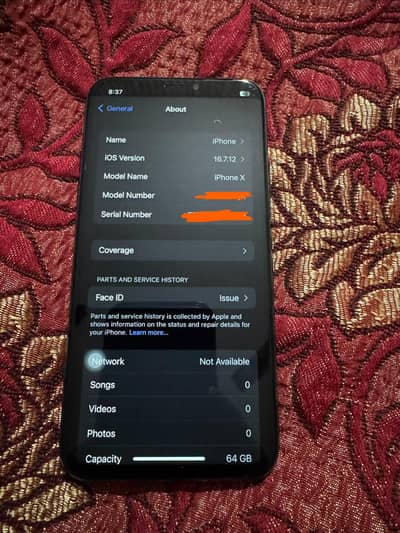 I Phone X 64GB Non PTA UK Model