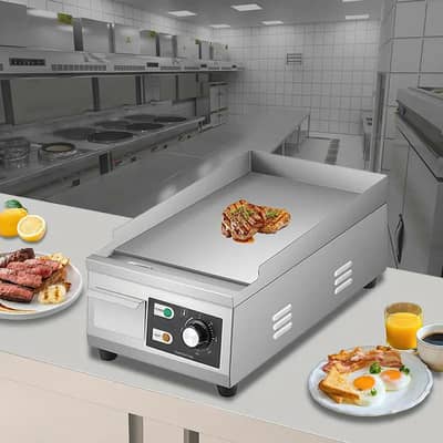 Electric Commercial Hot Plate Flat Griddle Temperature Control