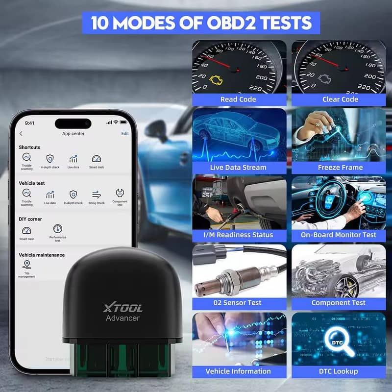XTOOL AD20 PRO All System Diagnostic Tools Full OBD2 Scanner OBD ...
