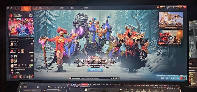 34 inch ultra wide (1 px line) + monitor arm