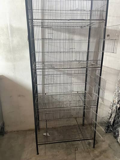 4 portion cage, iron cage, bird cage, pet cage (almost new)