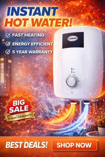 GREAT OFFER: 2 Canon Electric Geysers FEWH-10 & 30LCM (10 & 30 Liters)