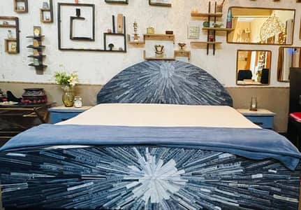 king size Wooden bed with mattress