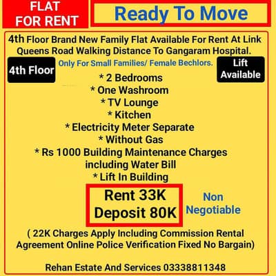 4th Floor Brand New Family Flat For Rent At Link Queens Road LHR