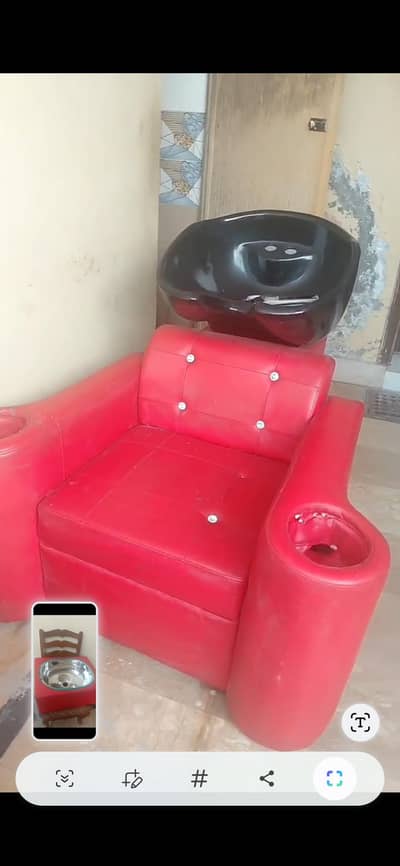 new meni pedi + hair wash unit  with  stool