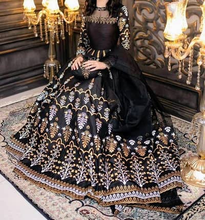 3 PCs Women Stitched Fancy katan Slik