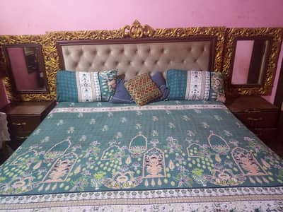 bed, Almirah, dressing table,showcase