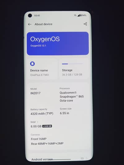 one plus 8  8 128gb official pta
