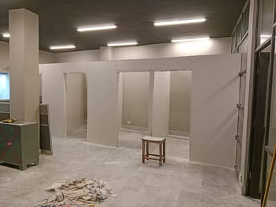 gypsum board partition/cement partition/gypsum ceiling/glass partition