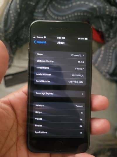 apple iphone 7, pta approve, LLa model, 128gb, finger ok