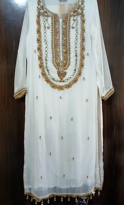 Party wear dress along with a long shirt