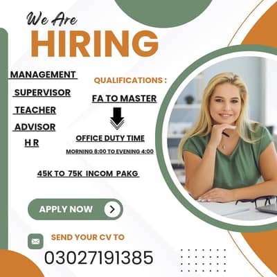 staff required for office work in Islamabad