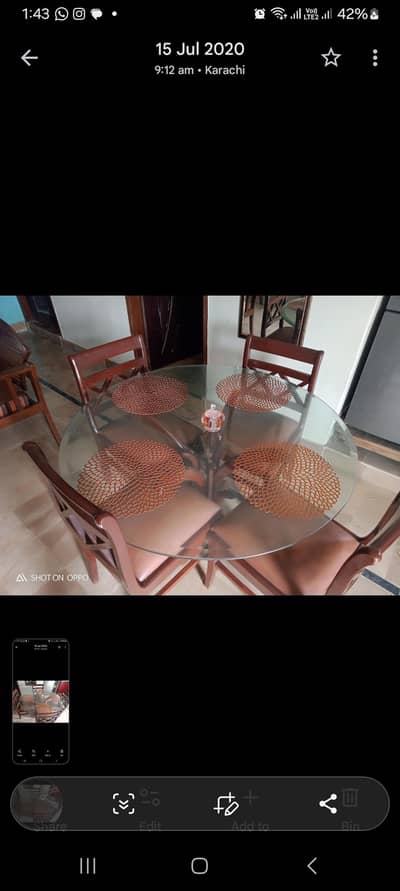 4 Chairs Dining Table (without any fault)