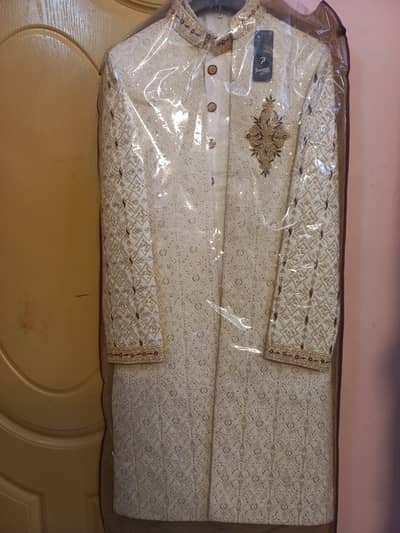 Groom Sherwani full set with inner. khussa. and turban | Dhulha Dress