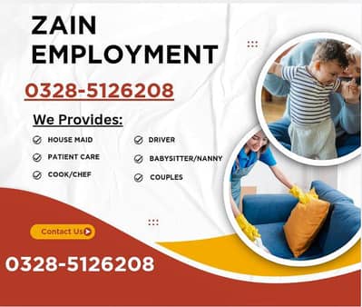 House Maids , Babysitter , Patient Care , Nurse , Driver, Maids, Cook