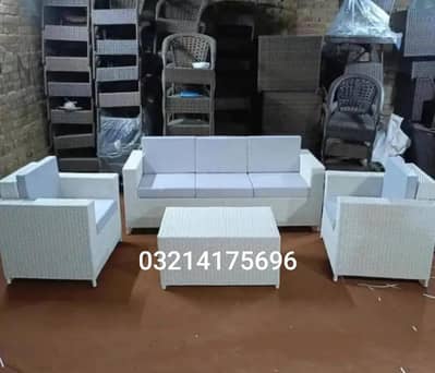 OUTDOOR GARDEN RATTAN UPVC FURNITURE SOFA SET CHAIRS TABLE UMBRELLA