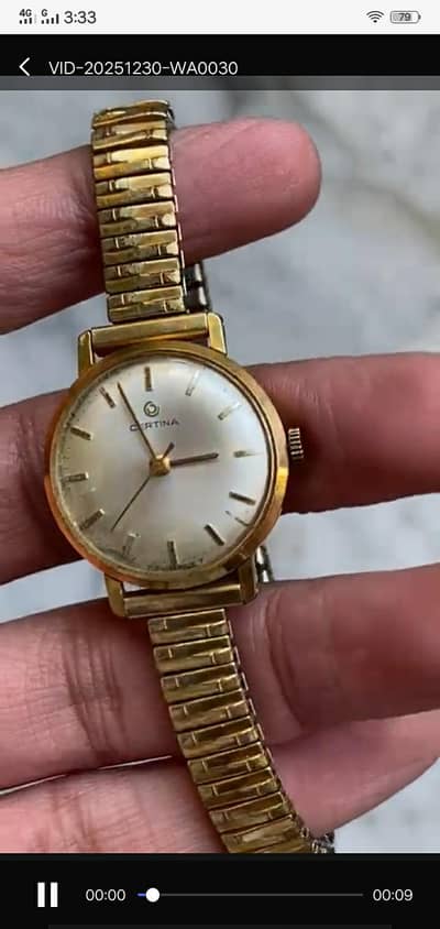 Vintage Certina ladies' watch from the 60s, functional mechanis