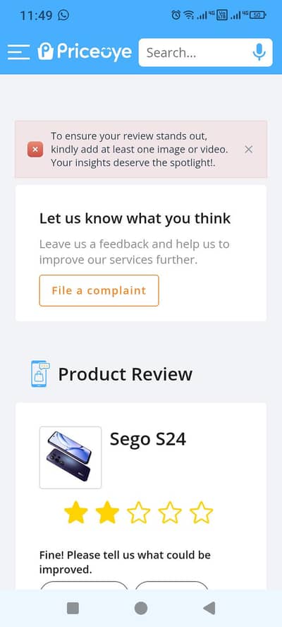 sego s24 4+8 GB ram 128 GB ROM exchange possible